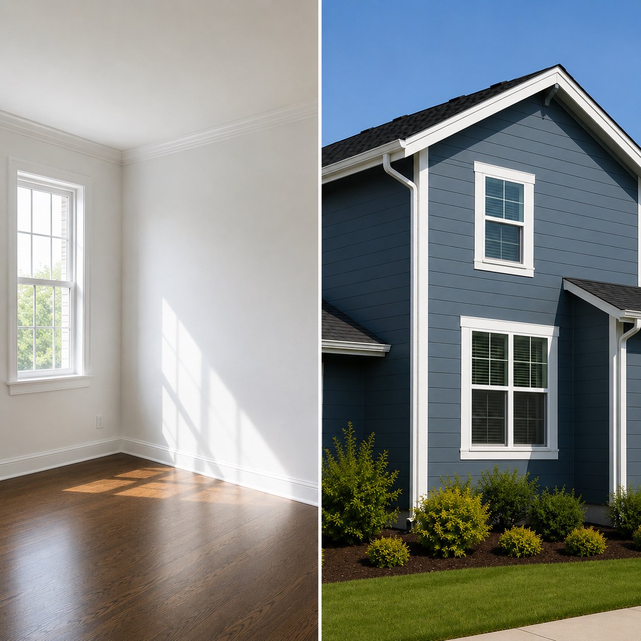 Interior and exterior painting work